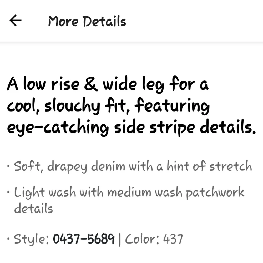 American Eagle Dreamy Drape STRETCH Patchwork Low-rise Baggy Jeans.   10 Short. - Picture 13 of 14